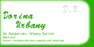 dorina urbany business card
